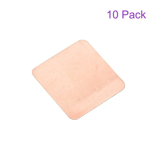 DMiotech 10 Pack 15 x 15 x 0.1mm Copper Pad Thermal Kit IC Chips Heatsink Cooler Shim for Cooling PC Laptop...