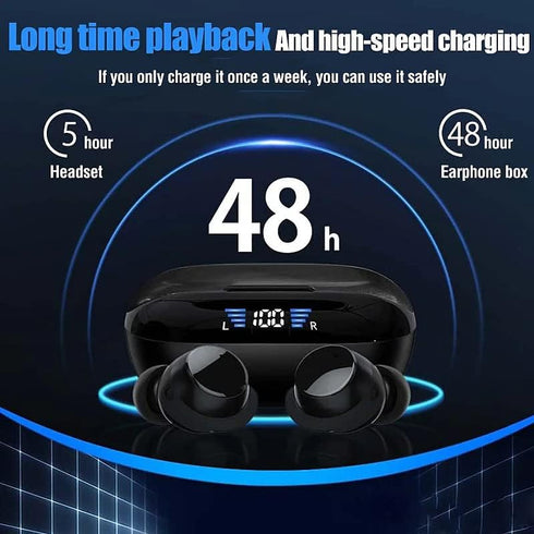 PROCESOR Earbud Headphones - Bluetooth 5.3 + EDR - 3D Sound - Long 5-Hour Battery Life - Noise Reduction - IPX-7 Waterproofing - Low 60ms Latency ...
