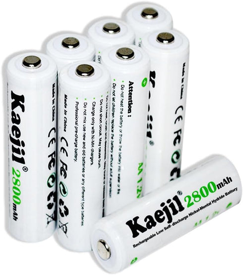 Rechargeable AA Batteries, 8-Pack Double A Battery 2800mAh, Pre-Charge NiMH Low Self Discharge Recharge up to 1200 Cycles...