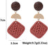 2pcs Polymer Clay Rattan Flower Stud Earring for Women Handmade Woven Statement Boho Lightweight Wicker Straw Drop Dangle Earrings Jewelry Gifts...