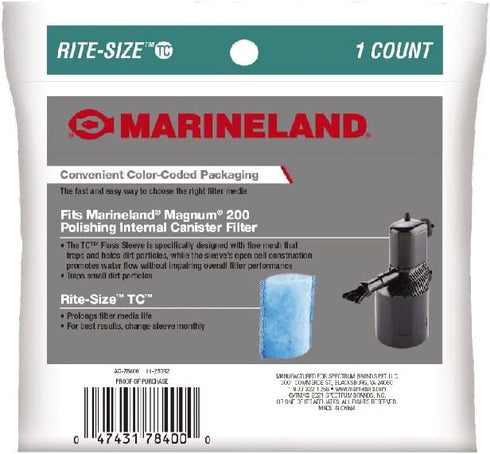 Marineland Magnum 200 Polishing Internal Filter Floss Sleve, Traps Small Dirt Particles, 1 Ct....