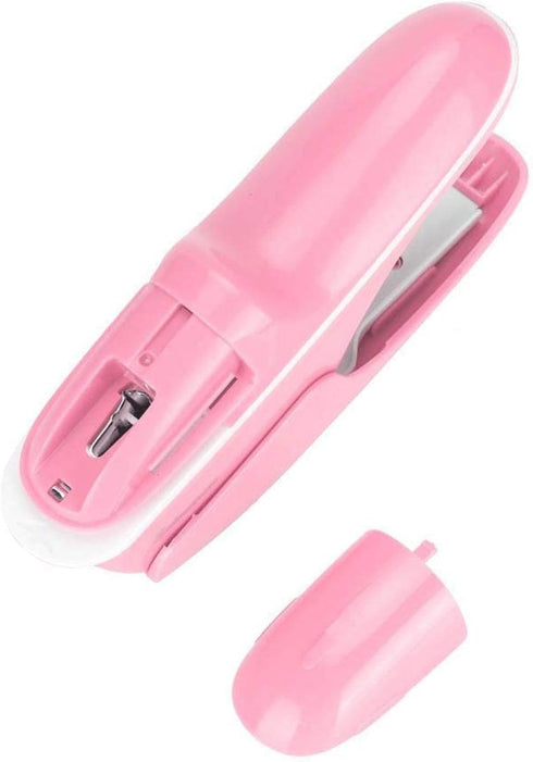 Stapleless Stapler, Pink Staple Free Stapler No Staple Stapling Machine Paper Binding Hand Tool for Office School, Comfortable Handle...