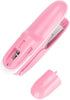 Stapleless Stapler, Pink Staple Free Stapler No Staple Stapling Machine Paper Binding Hand Tool for Office School, Comfortable Handle...