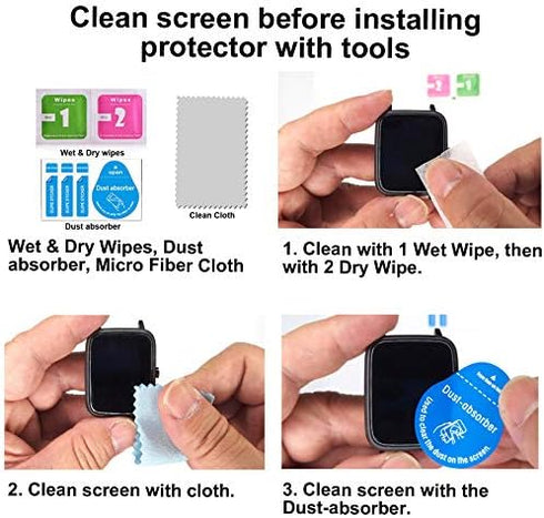 Screen Protector Compatible with AGPTEK SR2 1.32” Round Screen Smartwatch, Soft TPU, 4-pac...