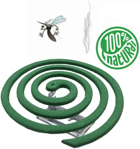 Mosquito Citronella Coils- Outdoor Use- Each coil could last for 5-7hours - 1 Pack Contains 8 coils & 1 Coil Stand...