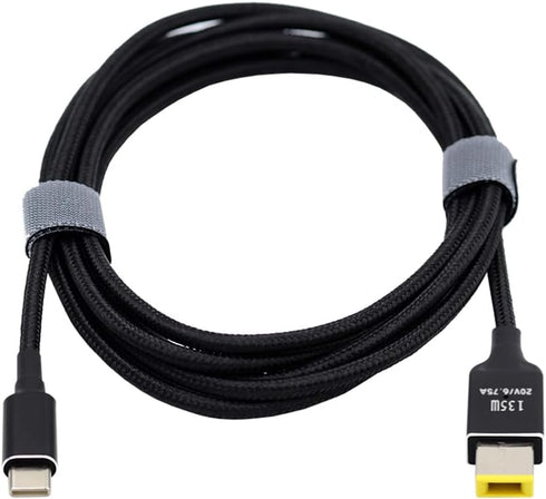 NFHK Type-C USB-C 135W to DC Rectangle 11.0 * 4.5mm Power PD Charge Cable for Thinkpad X1 Legion Y7000P Laptop DC20V 6.25A......