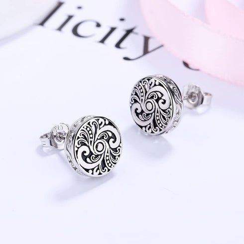 Amy & Annette Artisan Stud Earrings - Sterling Silver Stud Earrings for Women - Great Gift Idea for Every Occasion - Size (8mm Diameter)...