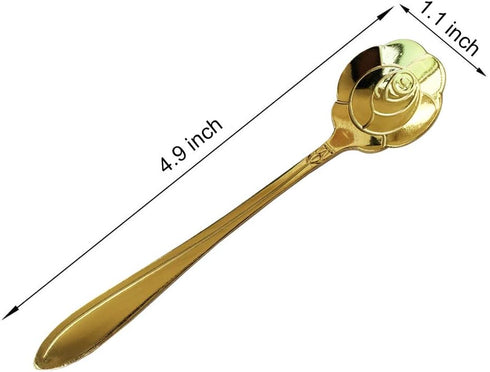 Stainless Steel Flower Coffee Spoon Set, LEIHEFA 8 Pcs Creative Tea Spoon,Stirring Spoon, Ice Tea Spoon for Tea, Cake, Sugar, Dessert Ice Cream Sp...