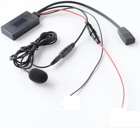Car Business CD Bluetooth Music Audio Cable 10Pin Microphone Mic Handsfree Phone Call Adapter for BMW E46 10Pin Socket...