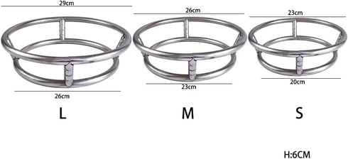 Stainless Steel Wok Ring Wok Rack Wok Stand Round Shelf Cookware Ring For Pot Gas Stove Fry Pan,23cm/9.05inch,26cm/10.23inch(26cm)...