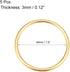 uxcell O Ring Buckle 40mm(1.6") ID 3mm Thickness Zinc Alloy O-Rings for Hardware Bags Belts Craft DIY Accessories, Gold Tone 5pcs...