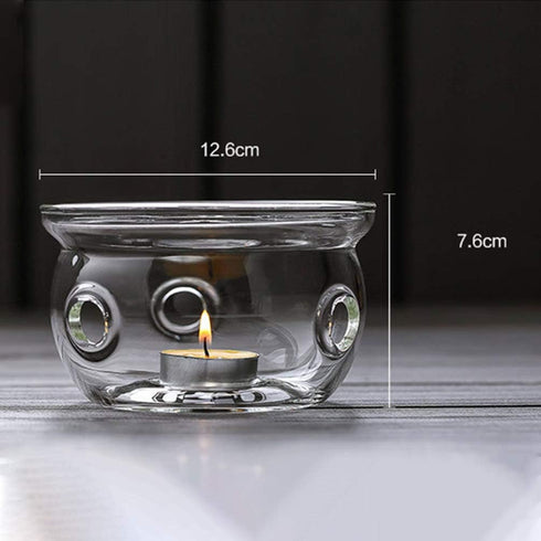 Hemoton Glass Teapot Warmer, Heating Base Base Insulation Base Candle Holder Glass Tea Stove Warmer Candle Stand Tea Heater Tea Accessories...