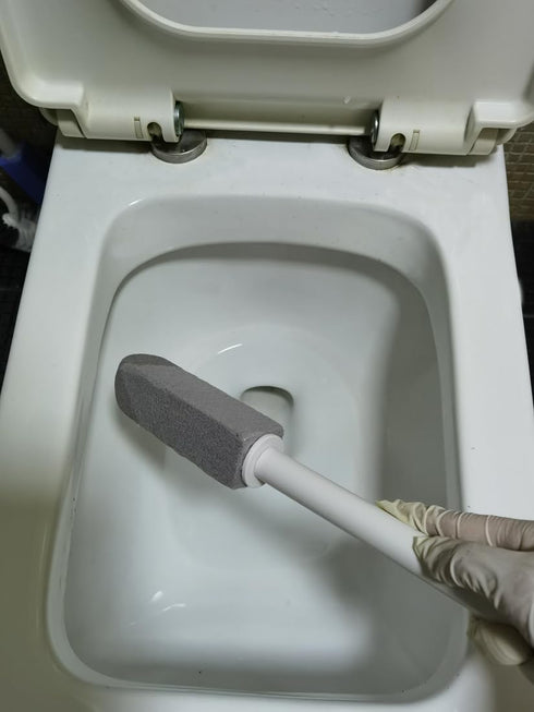 kinla Pumice Stone Toilet Bowl Brush and Toilet Crevice Cleaning Brush Set, Pumice Stone for Cleaning, Toilet Pumice Stone with Handle, Hard Brist...