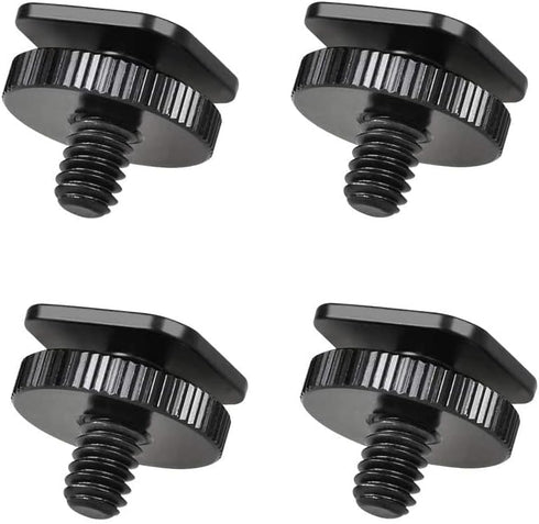 4-Pack 1/4 Inch Camera Adapter Screws: Versatile Flash Hot Shoe Mounts for DSLR Camera Rigs, Tripods, and Accessories...