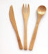 3-piece Fork Knife Spoon Bamboo Disposable Cutlery Set (Tableware)...