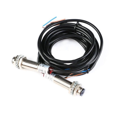 M12 Laser Collimator Photoelectric Switch M12JG-30N1 Laser Sensor Switch Semi Waterproof DC 20 Meters Distance Normally Open B-NPN-O Red Light...