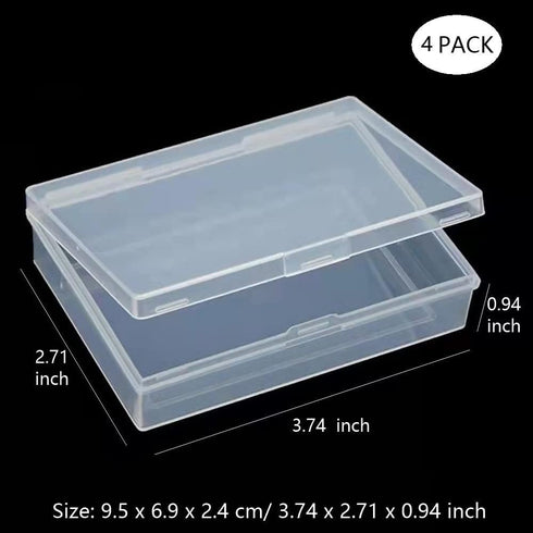 4 Pcs Playing Card Case, Playing Card Box,Playing Card Storage Box, Card Deck Holder for Bank Card, Business Card, Game Cards...