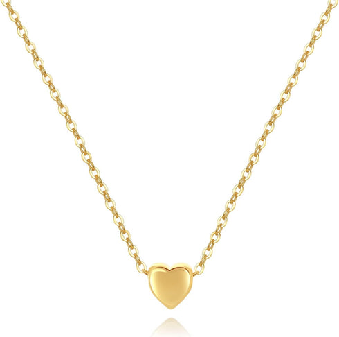 Tiny Gold Heart Choker Necklace,Dainty Cute Initial Heart Pendant Necklace,Rose Necklace,Layered Heart Necklaces for Women,Christmas Gift...