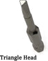 NGe Triangle Screwdriver Bit Set, 6 Pieces Triangle Screw Head, 2 Inch Length, 1/4” Hex Shank, Pack of TA18, TA20, TA23, TA25, TA27, TA30...