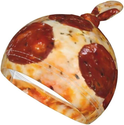 Burrito Pizzas Newborn Swaddling Blanket Beanie Hat Sets Soft Baby Receiving Funny Food Blanket Soft Sleeping Bag New Born Soft Sleep Sacks for Bo...