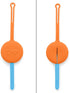 OmieBox Kids Utensils Set with Case - 2 Piece Plastic, Reusable Fork and Spoon Silverware with Pod for Kids (Sunrise)...
