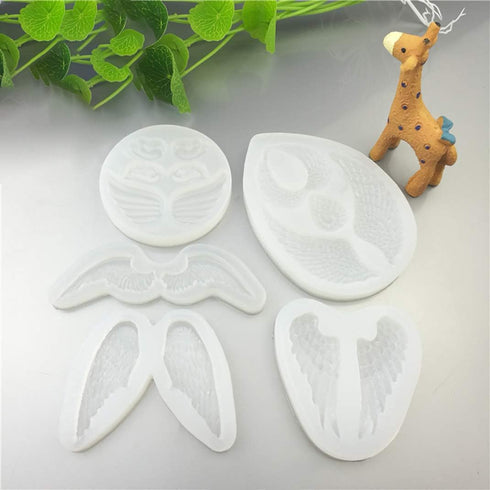 iSuperb 7 pcs Resin Molds Angel Wing Molds Silicone Molds UV Epoxy Resin Casting Molds Keychain Molds for DIY Art Decoration Gift Making...