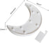 Pooqla Decorative LED Crescent Moon Marquee Sign - Moon Marquee Letters LED Lights - Nursery Night Lamp Gift - Ramadan Decorations for Home(White)...