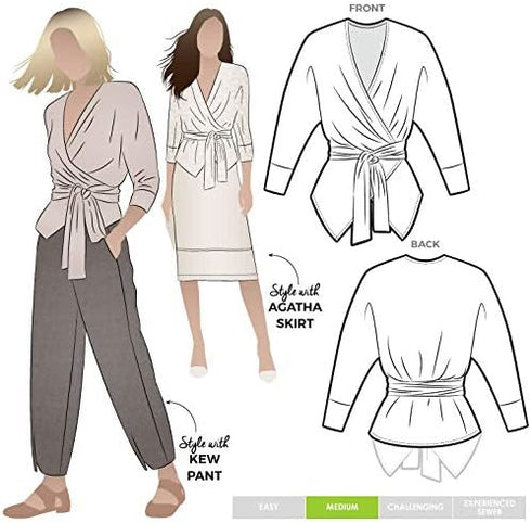 Style Arc Sewing Pattern - Dale Knit Top (Sizes 04-16)...