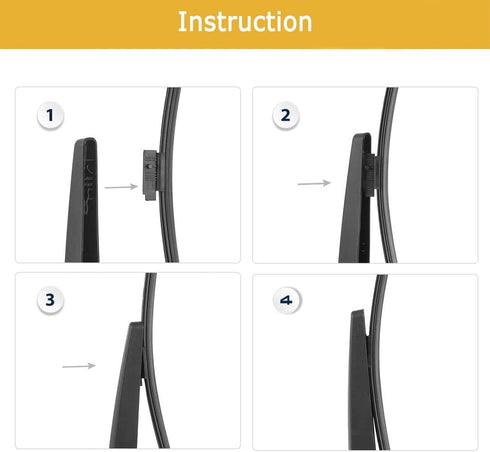 Unifizz Rear Windshield Wiper Blade Arm Set for BMW 3 Series E91 2006-2012 Black 350mm 14inch...