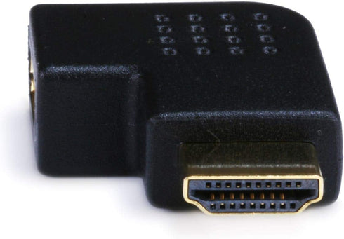 Monoprice HDMI Right Angle Port Saver Adapter (Male to Female) - 270 Degree - Vertical Flat Right...