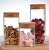 2Pcs 300ml/10oz Empty Clear Glass Bottles with Cork Stopper - Refillable Dry Food Goods Storage Container Vial Jars For Flower Tea Dry Fruit Nuts ...