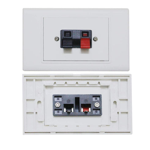 Speaker Wall Plates with Terminal Block Connector for Stereo Home Theater (2Pack, 2 Terminal)...