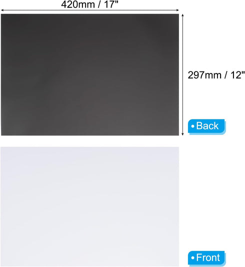 PATIKIL Magnetic Dry Erase Whiteboard Paper, 17" x 12" Adhesive Dry Erase Board Sticker Right Angle Side Magnetic Whiteboard Paper with Marker Era...