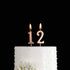 Rose Gold 12th Birthday Cake Topper with Number 12 Candles for Girl's 12th Birthday Party Decorations...