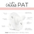Ryan & Rose Cutie PAT Pacifier Teether (Flat, White)...