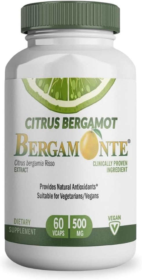 Citrus Bergamot Supplement (Citrus Bergamia) 1,000 mg per Serving (2) 60 Vegan Capsules - Patented Bergamonte...