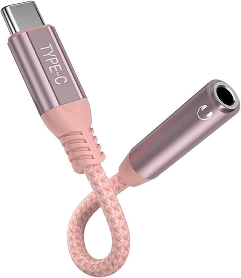 TITACUTE USB C to 3.5mm Jack Audio Adapter USB C Headphone Adapter Hi-res Aux Cord Stereo Earphones Dongle for iPad 10 Samsung S22 S23 Ultra S21 S...