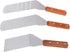 3 pcs/set High-grade Stainless Steel Wooden Handle Frying Shovel Kitchen Dish Pizza Paddle Baking Cake, Cheese and Grill Food...