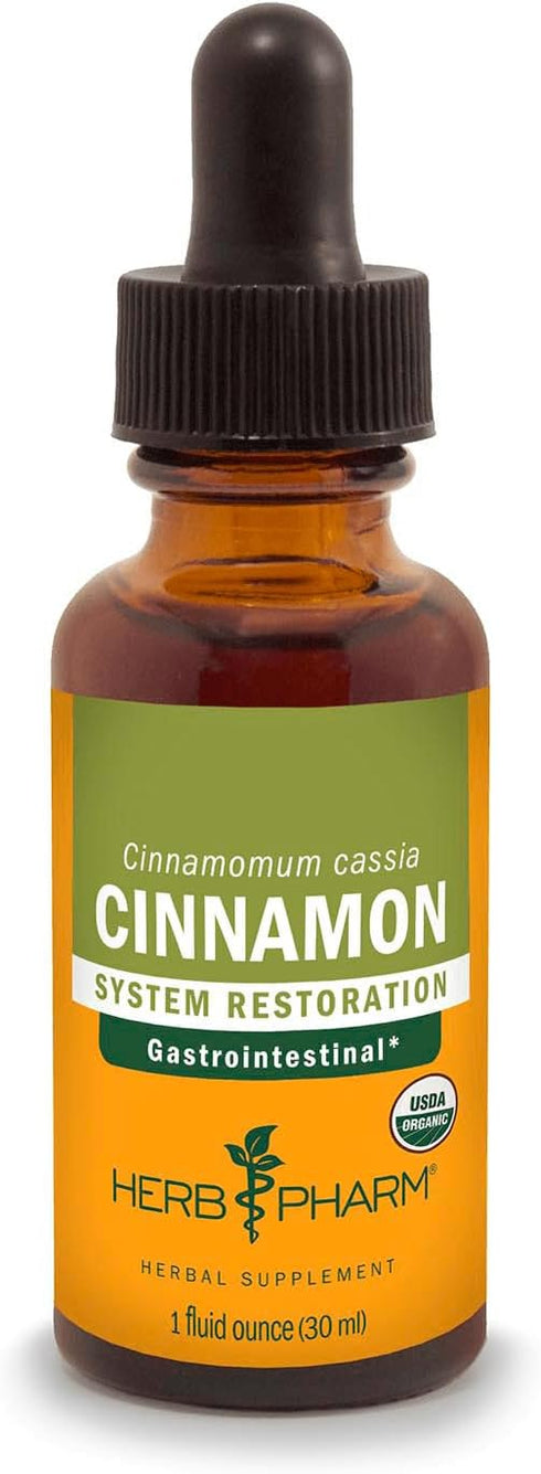 Herb Pharm Certified Organic Cinnamon Liquid Extract for Cardiovascular and Circulatory Support - 1 Ounce...