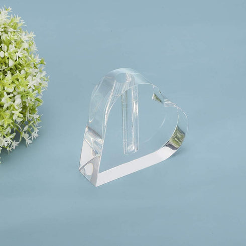 24k Rose Display Stand, Heart-Shaped Rose Stand For Single Real Roses or Artificial Flower Base Rose Transparent Shelf Support ( Heart-Shaped )...