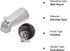 Tub Spout with Front Diverter, 1/2 inch IPS Female Front End Thread, 5-1/4 inch Overall Length, for 4 inch to 4-3/8 inch Length Galvanized Pipe Ni...