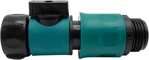 Plastic Garden Hose Quick Connect with Shutoff Valve Set Male and Female, 3/4” Quick Connectors with Valve for Water Hose Coupling, Quick Release ...