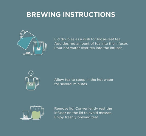 Teabloom Stainless Steel Loose Leaf Tea Infuser with Porcelain Lid/Coaster - Fits Most Mugs and Cups...