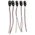 I Type 9V Battery Buckle Snap Connector 15cm Clip Tight Pre Stripped Ends Easy to Solder Access Better Leather Housing 2 Straight Long Cable Wires...