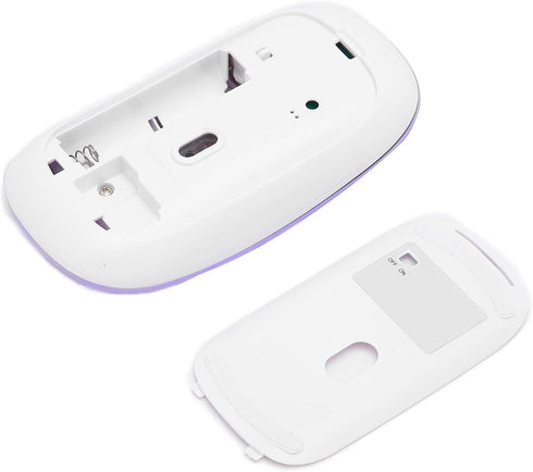 ASHATA Mouse Rechargeable, Ultra Slim1600 DPI (3 Speed Adjustable) Bluetooth Mini Silent Optical Cordless Mice for Laptop,PC,Computer, Tablet (Fro...