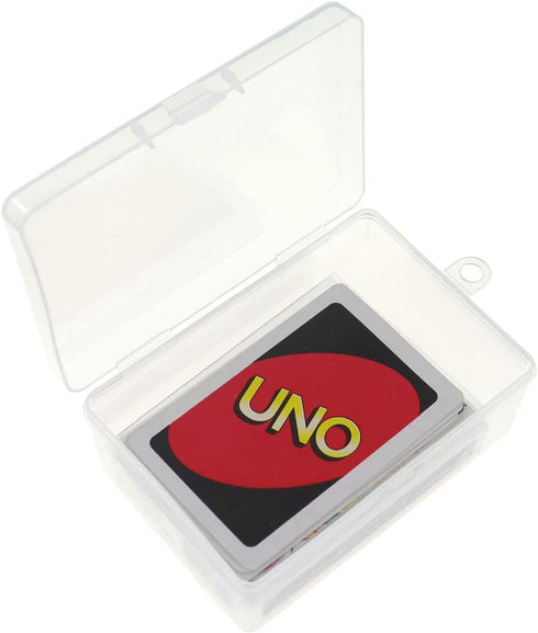 4Pcs Plastic UNO Card Case Box Holder Designed for 112Pcs Classic Mattel UNO Card Game, High Capacity Playing Card Case Box Storage (NO Cards)...