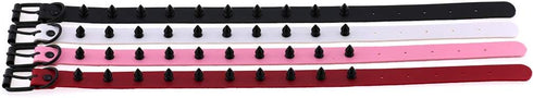 Unisex Multicolor Simulated Leather PU Punk Rock Gothic Black Spiked Rivets Choker Collar Necklace...