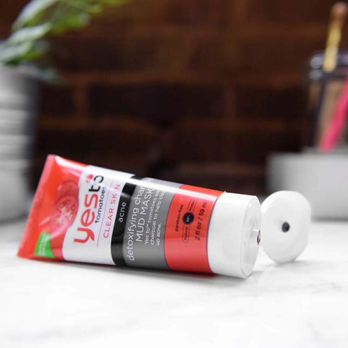 Yes To Tomatoes Clear Skin Detoxifying Charcoal Mud Mask For Acne Prone Skin Draw Out Impurities And Prevent Breakouts Contains Salicylic Acid 96 ...