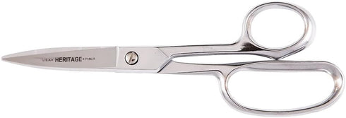 Klein Tools 718LR Scissors, Made in USA, Heavy Duty Shear Cuts Fabric, Rubber, Poultry, Light Metal, and More, High-Leverage, Ergonomic Snips, 8-5...
