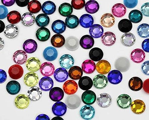 Allstarco 1000PCS 6mm SS30 Gold Topaz .TZ Acrylic Flat Back Rhinestones for Jewelry Making and Face Painting Card Making Embelishments Plastic Cra...